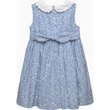 Petal Collar Duck Dress in Blue Floral
