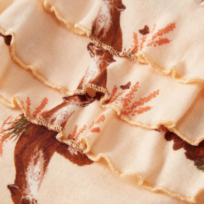 Floral Fox Organic Cotton Ruffle Bloomer