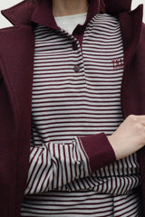 Ona Woman Polo Winetesting Stripe
