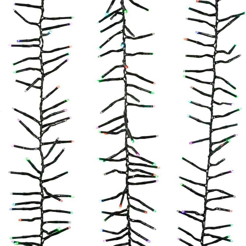 480-Light 15.7-Foot RGB Twinkle LED Connectable Cluster Garland
