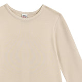 Beige Solid Wool-Blend Pajama Set