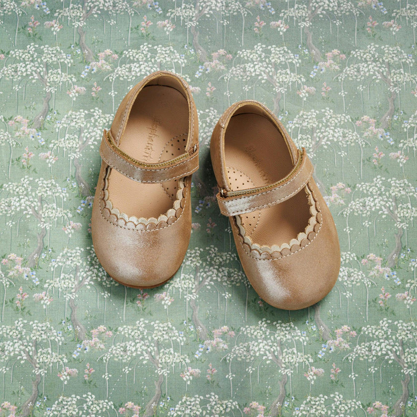 Toddler Aria Ballet Flat | Blush Leather