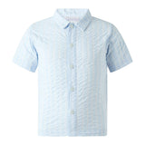 Blue Seersucker Shirt
