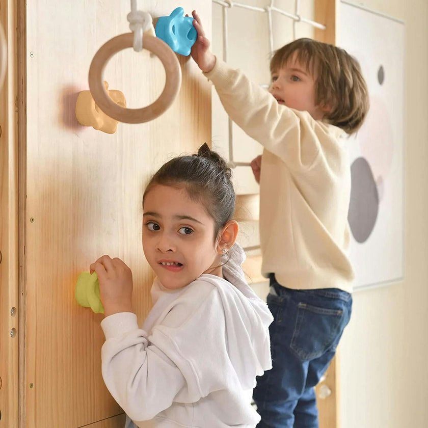 Walnut | Swedish Ladder Jungle Gym - Wall Mounted