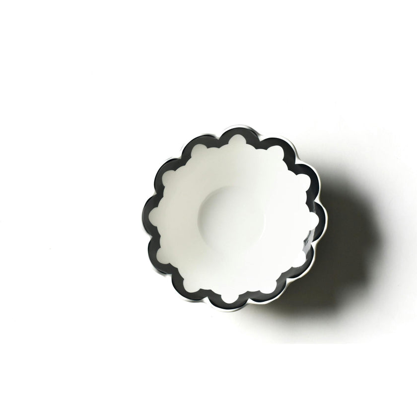 Black Arabesque Scallop 9 Bowl