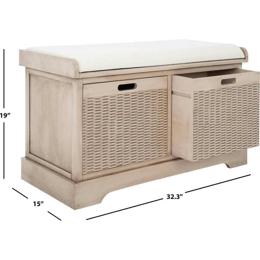 Landers 2-Drawer/Cushion Storage Bench
