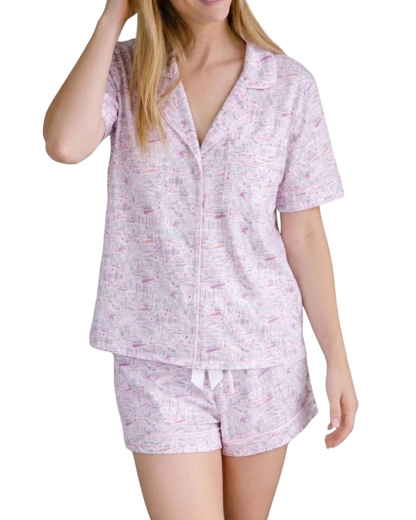 Hamptons Women’s Button Front Short Pajama Set