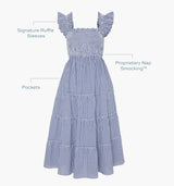 The Ellie Nap Dress - Navy Gingham