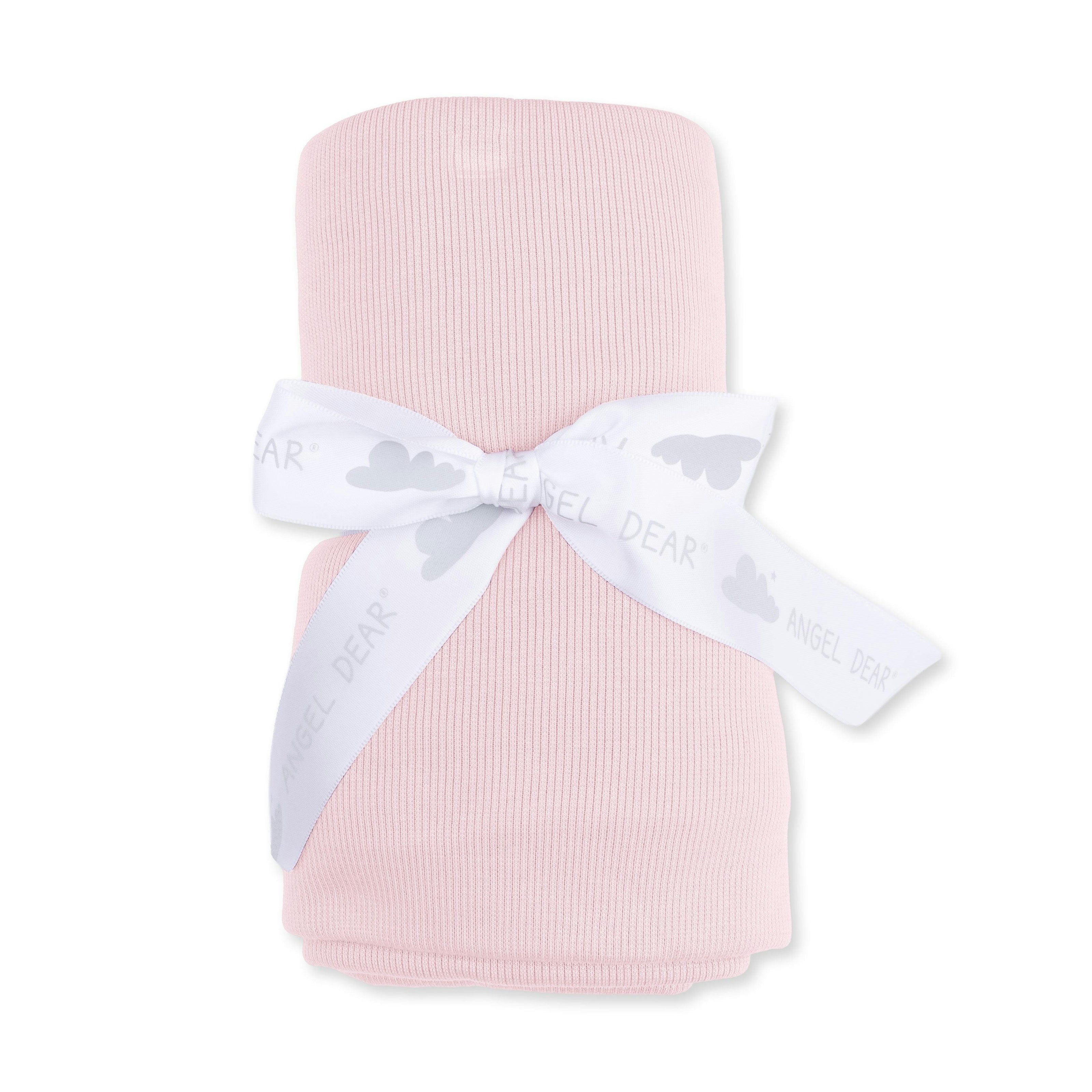 Solid Veiled Pink Rib - Swaddle Blanket