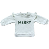 Ruffle Sweatshirt Merry in Blue Mist