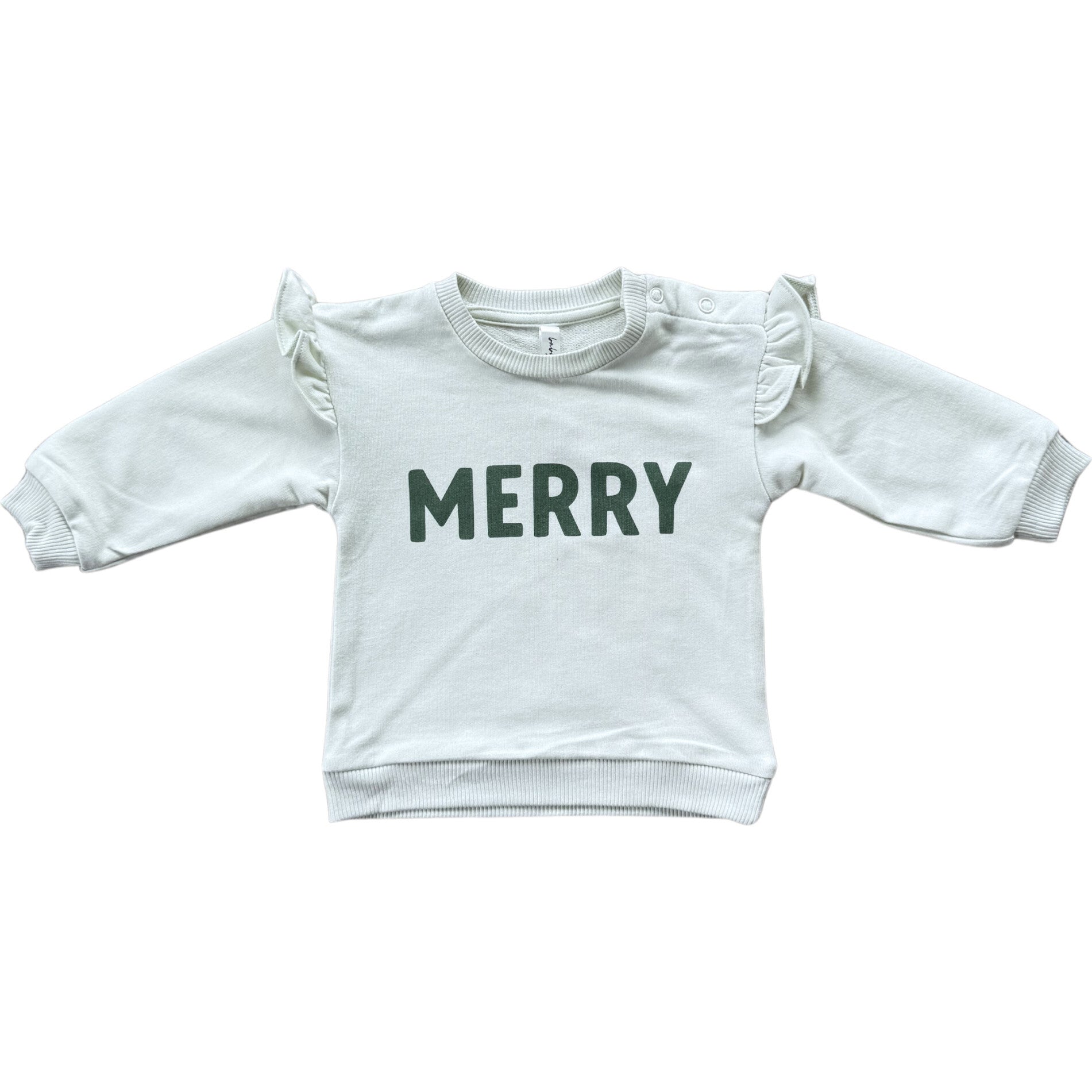 Ruffle Sweatshirt Merry in Blue Mist