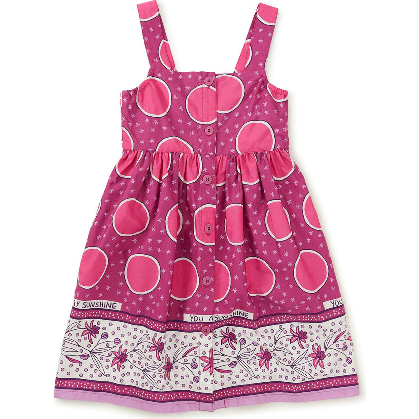 Sleeveless Button Front Dress, Pink