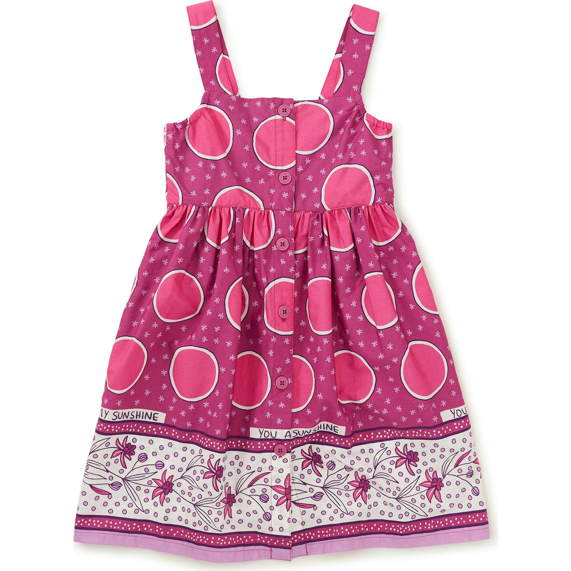 Sleeveless Button Front Dress, Pink