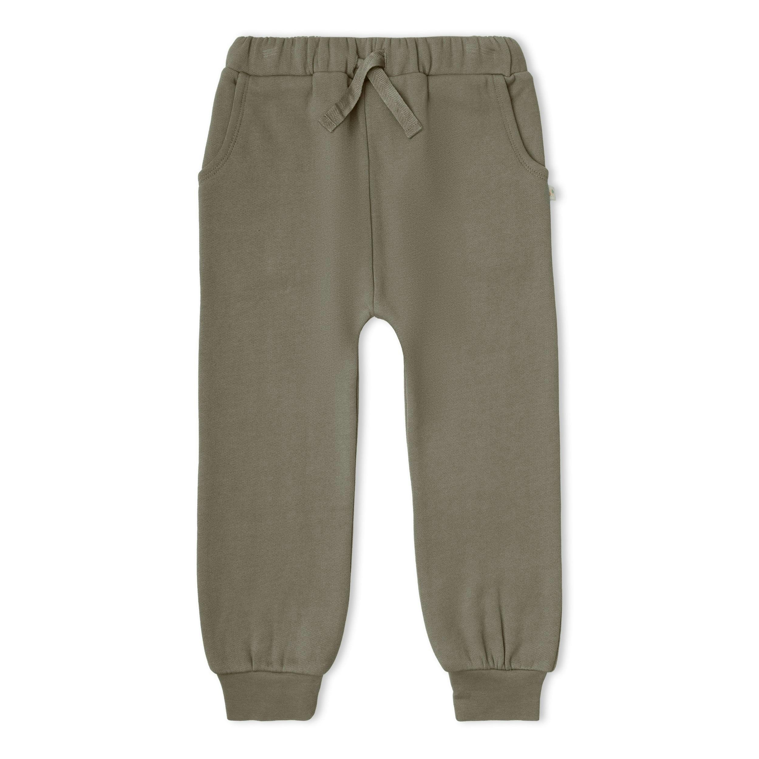 Organic Fleece Jogger Pants - Olive