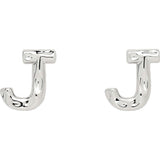 Monogram Studs in Silver