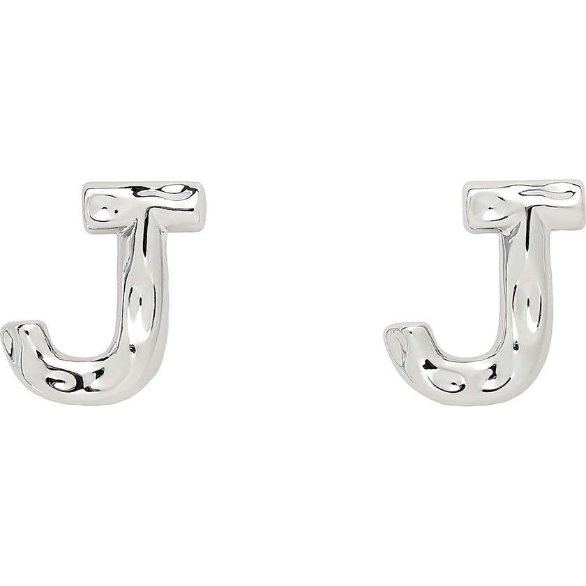 Monogram Studs in Silver