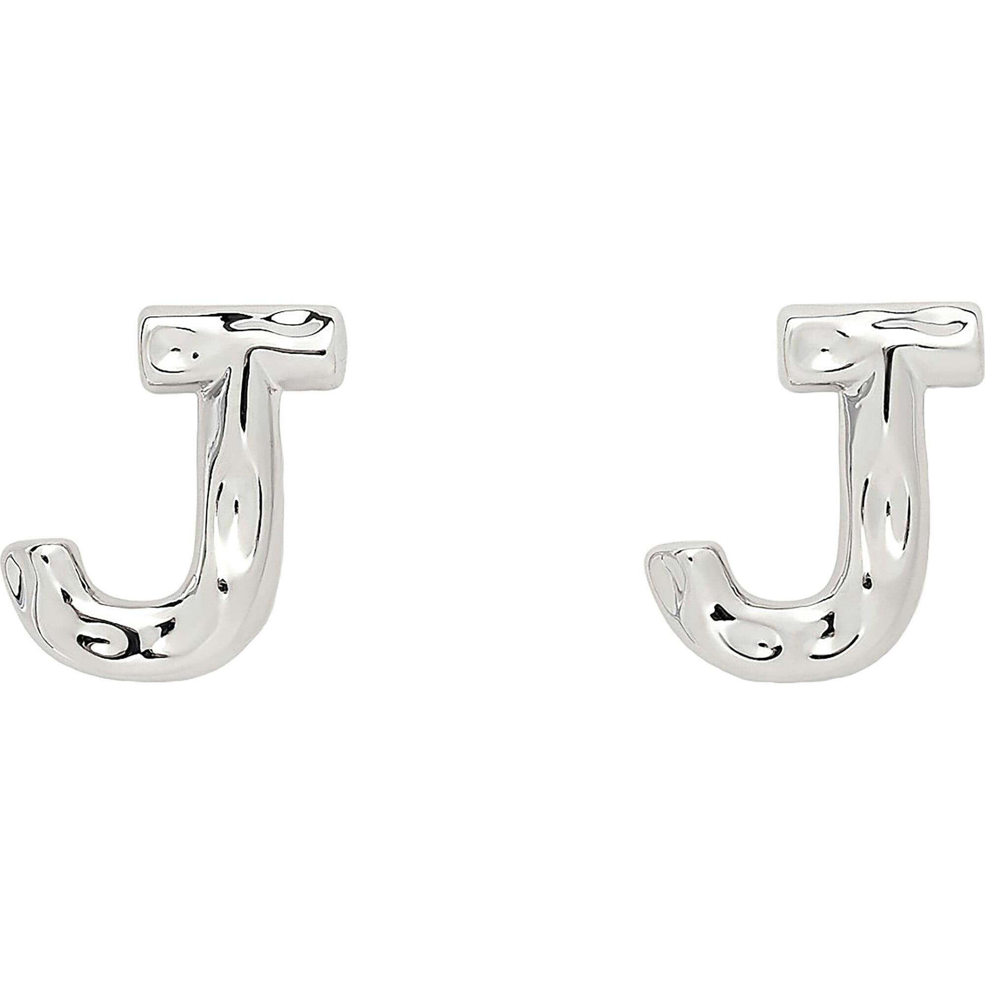 Monogram Studs in Silver