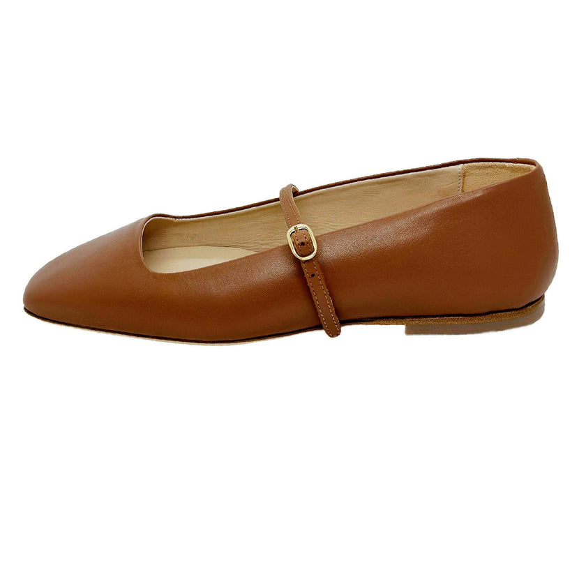 Hilda Mary Jane Ballet flats - Cognac