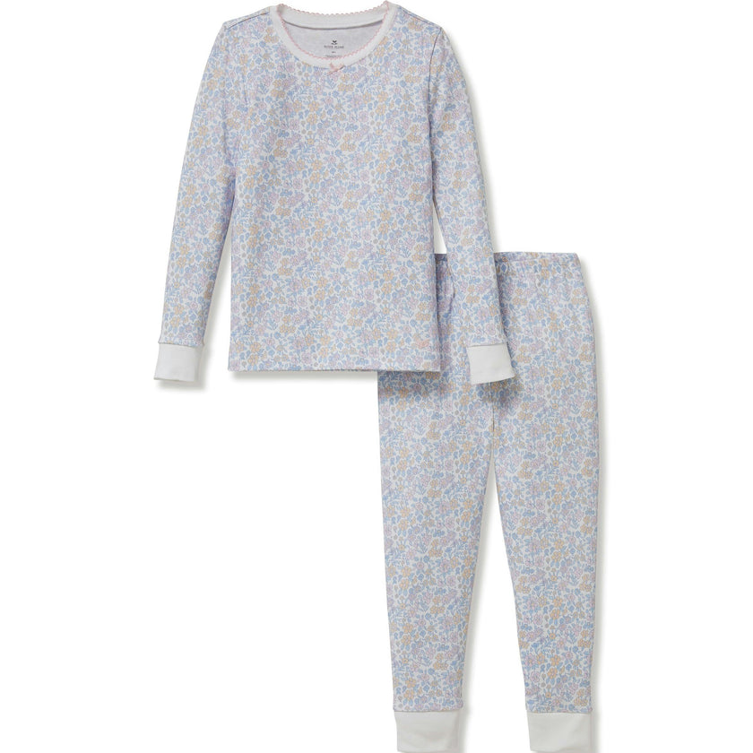 Kid's Pima Snug Fit Pajama Set in Fleur Blanche