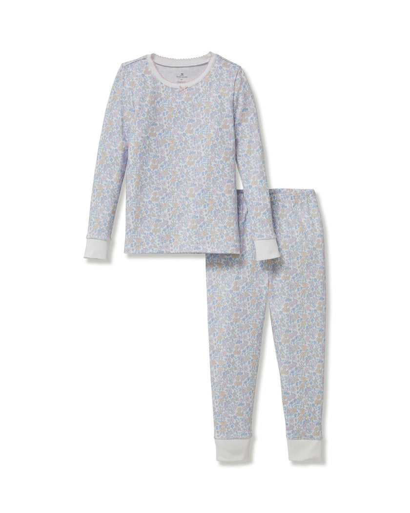 Kid's Pima Snug Fit Pajama Set in Fleur Blanche