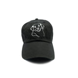 Custom Embroidered Dog Outline Hat, Black