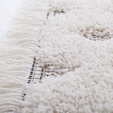 Homy Velvet Flat Woven Dotted Fringed Rectangular Rug