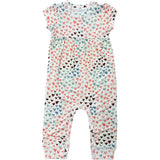 Girl's Short Sleeve Pant Romper Rainbow Hearts