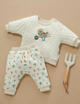 Quilted Track Set Veggie Patch Print
