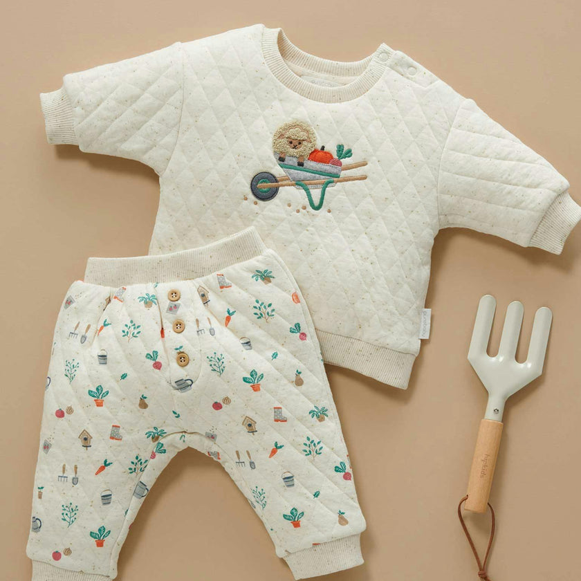 Quilted Track Set Veggie Patch Print