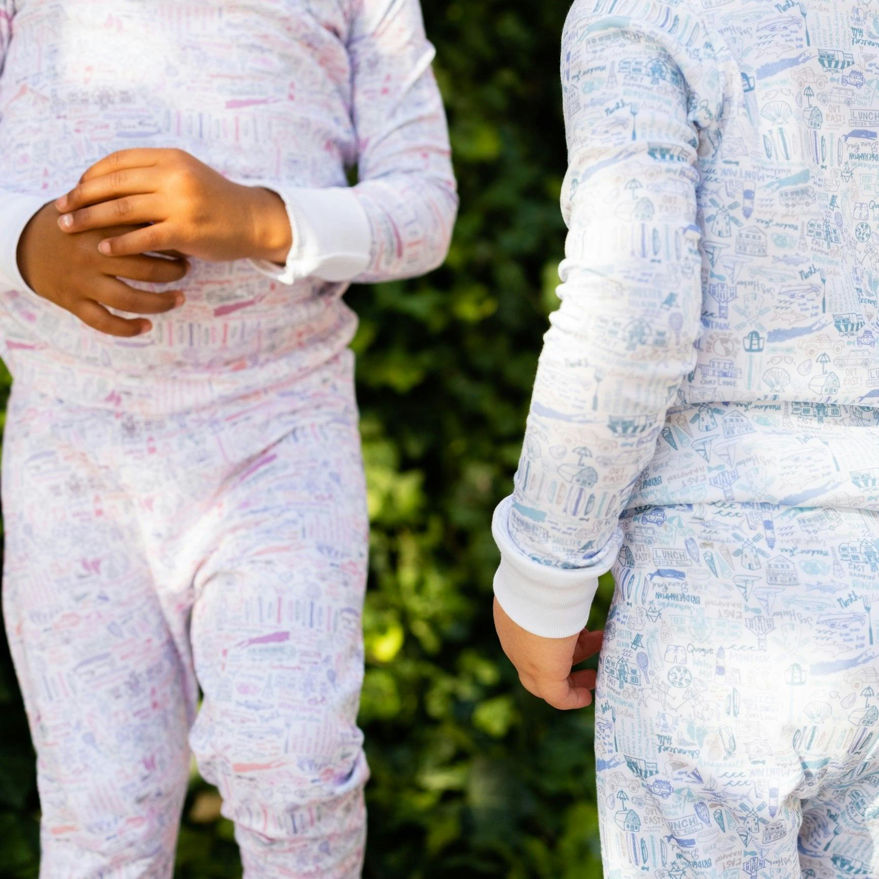 Hamptons Two Piece Kids Pajamas