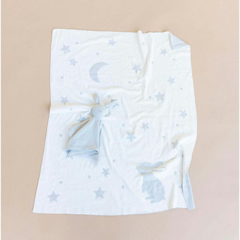 Star Moon Blanket Bunny Lovey Gift Set