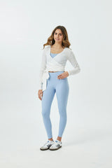 Ever White Lightweight Rib Wrap Top