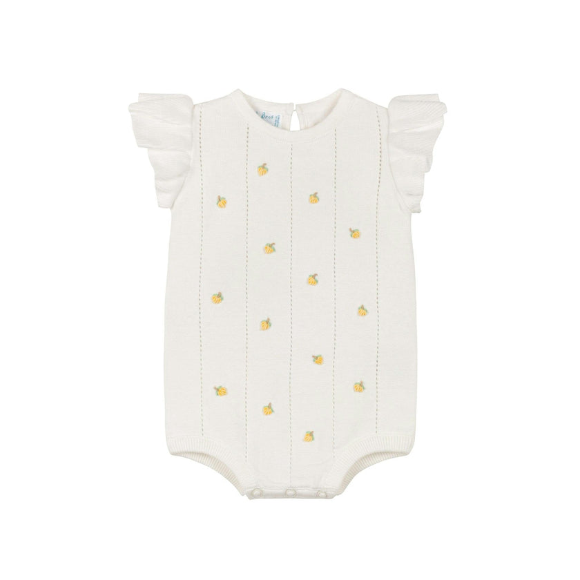 Girls Lemon Knit Romper