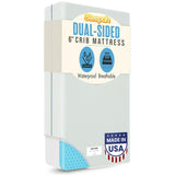 6” Crib Toddler Bed Mattress – Made in USA – Breathable Waterproof Washable