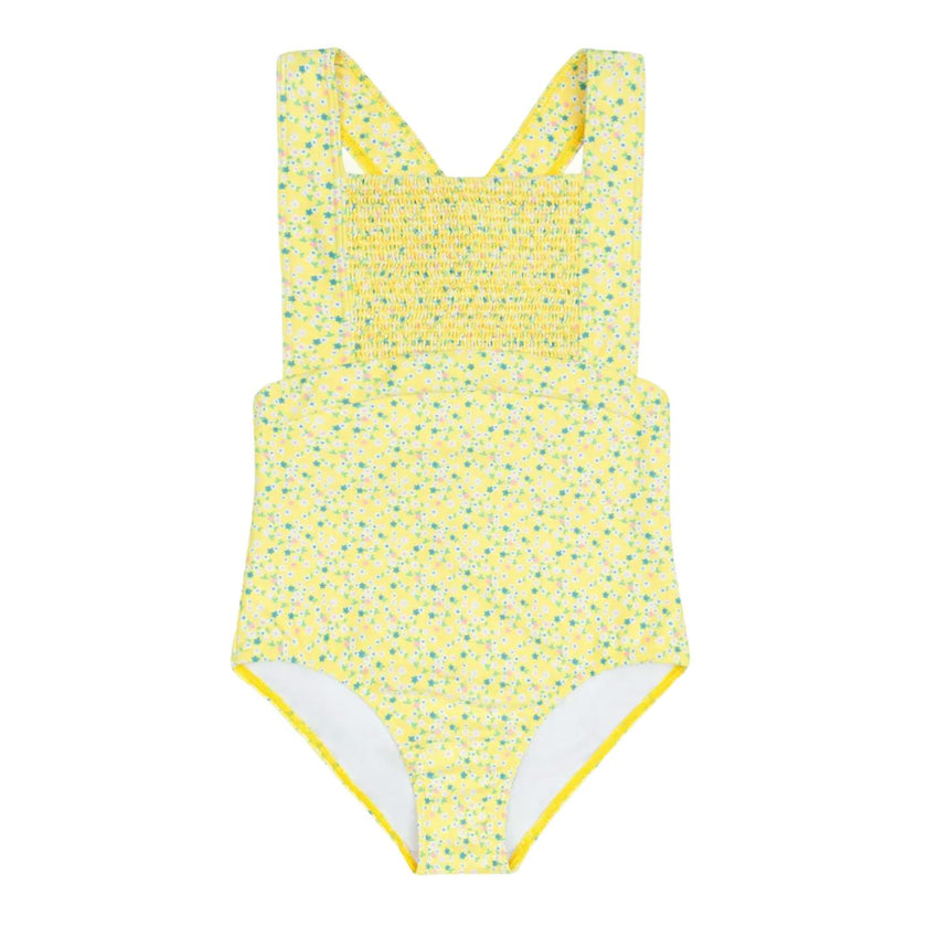 girls petite fleur smocked bib one piece