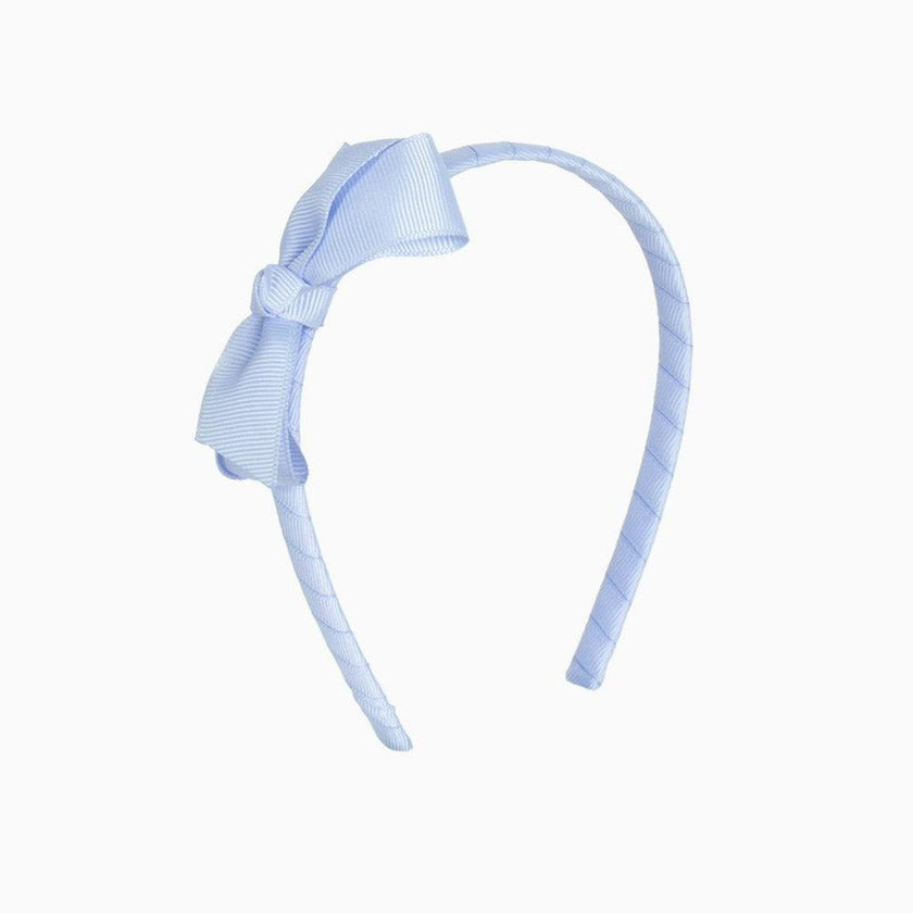 Pretty Bow Alice Band in Bluebell