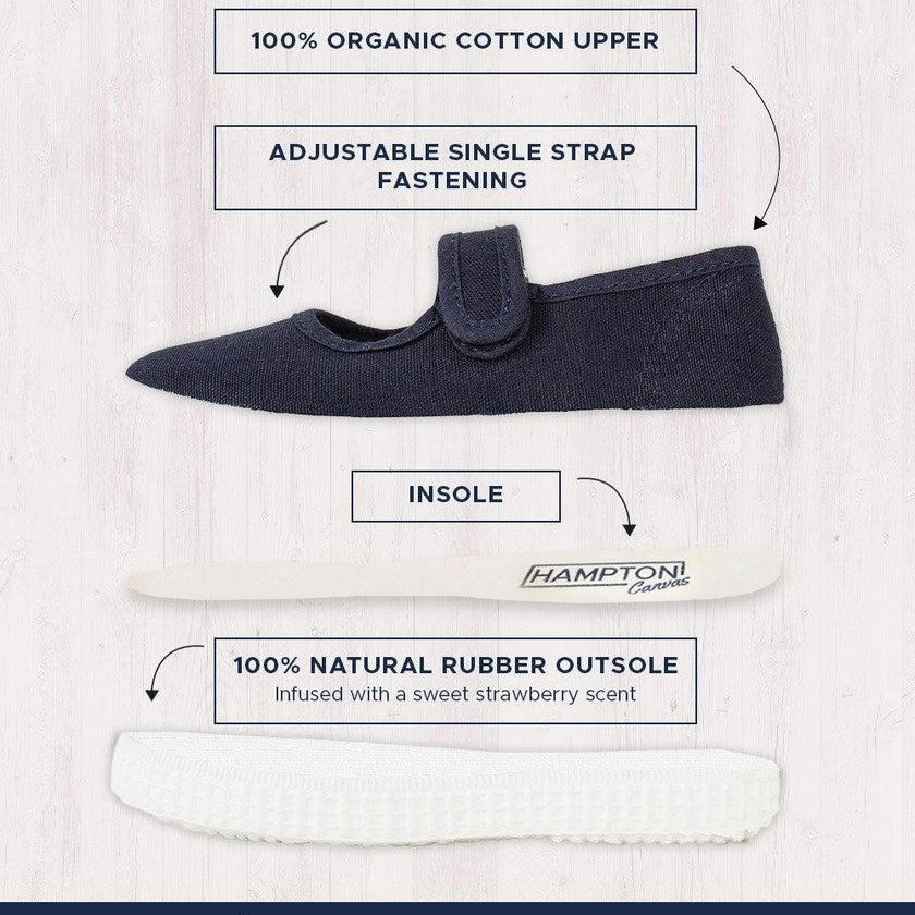 Hampton Canvas Martha Shoes in Silver