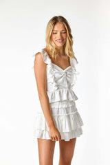 Ophelia Satin Top White