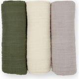 Cotton Muslin Swaddle Blanket 3 Pack - Fern 2