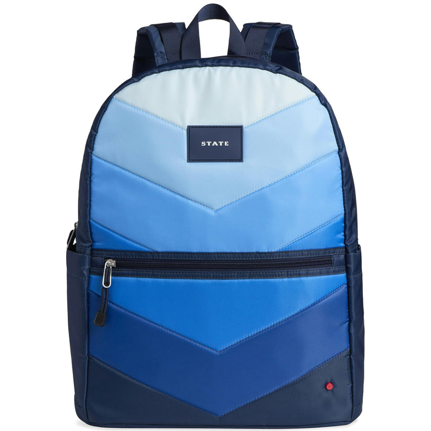 Kane Double Pocket Large Backpack, Green Chevron