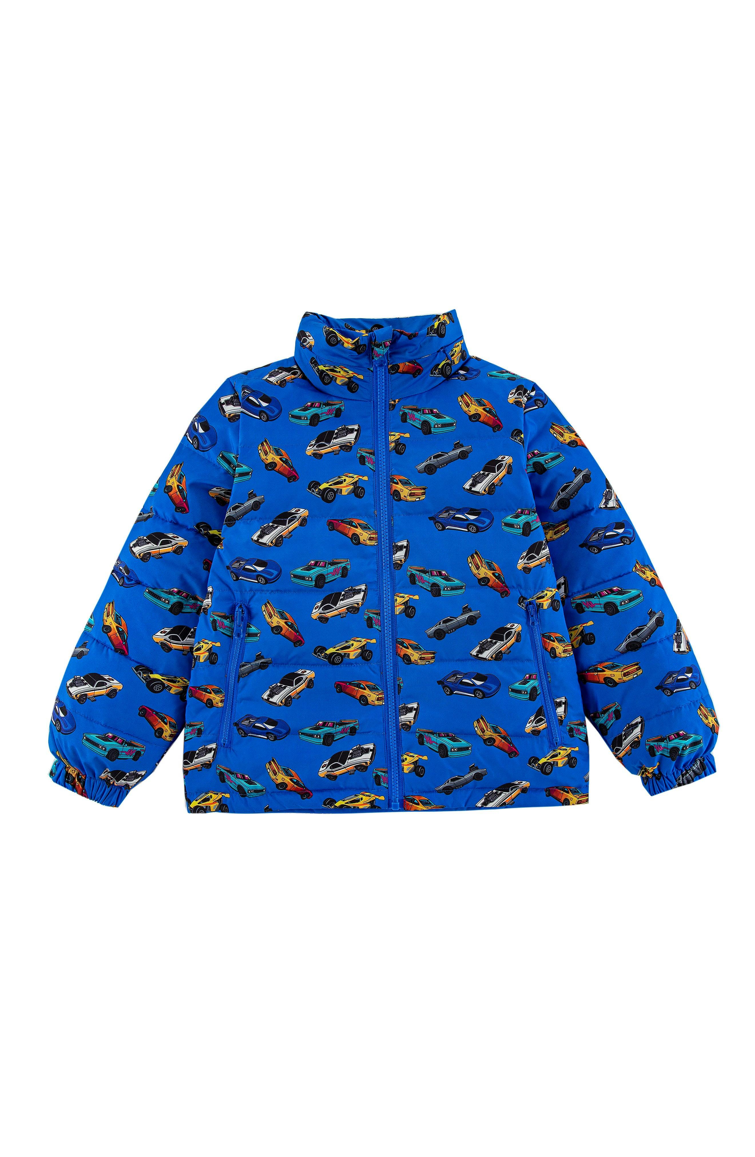Blake Hooded Reversible Lightweight Down Puffer Jacket, Blue Hot Rod