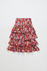 PORCELAIN SKIRT RED