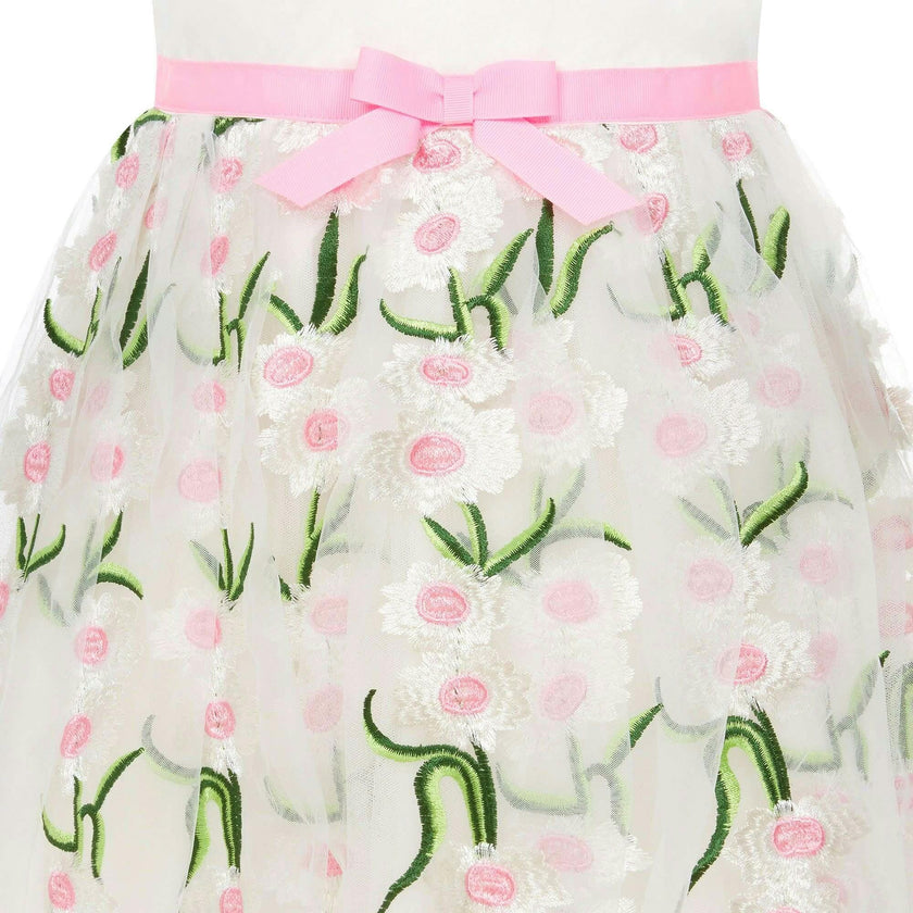 Margarita Embroidered Tulle And Satin Occasion Party Dress