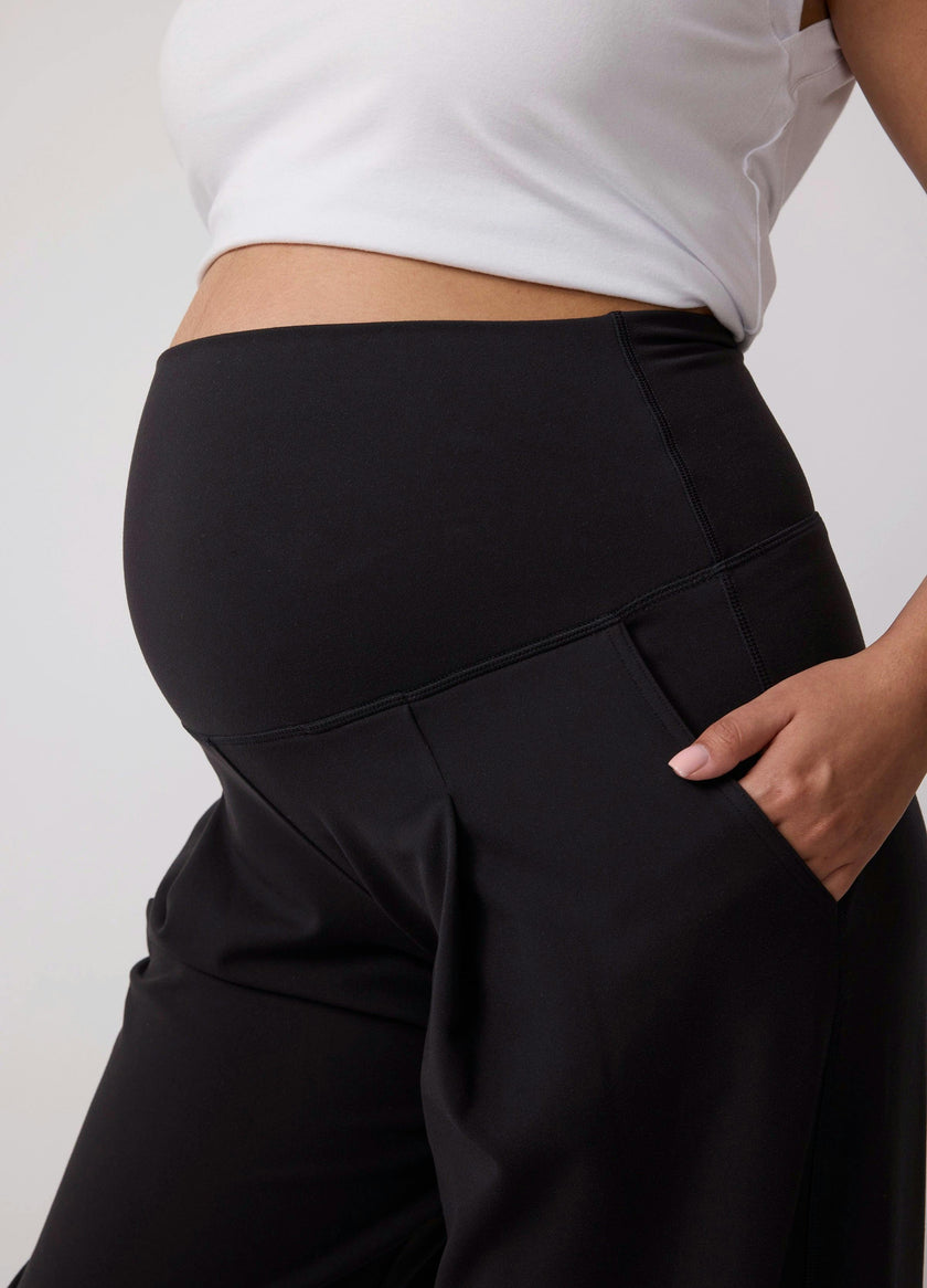 High Rise Wide Leg Maternity Active Pant