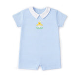 Stripe Knit Shortall With Chick