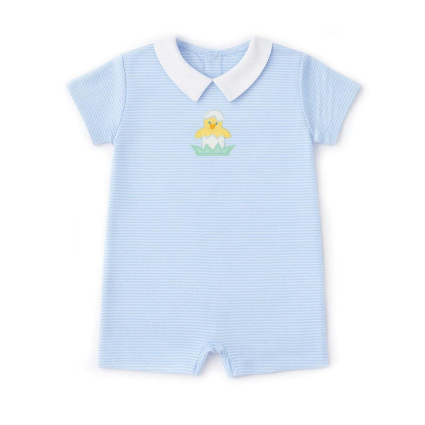 Stripe Knit Shortall With Chick
