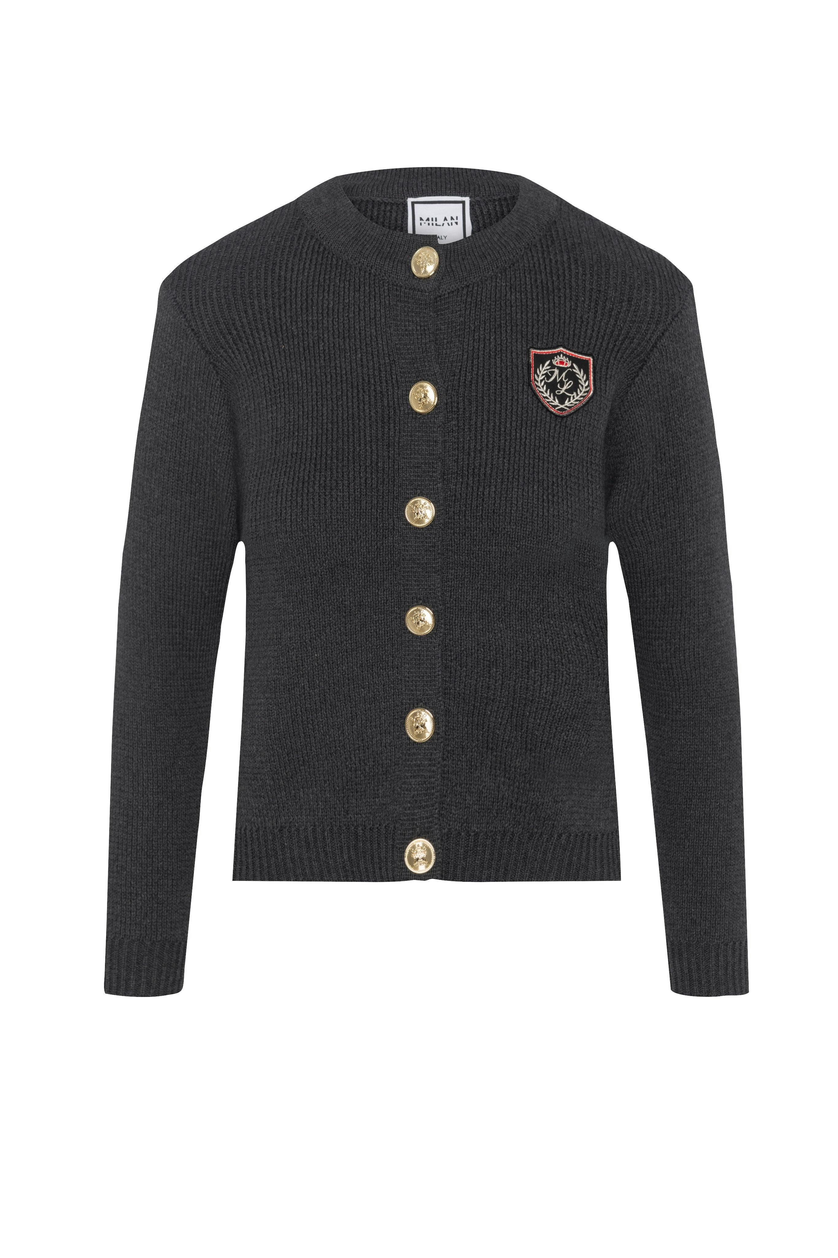 Emblem Knit Cardigan