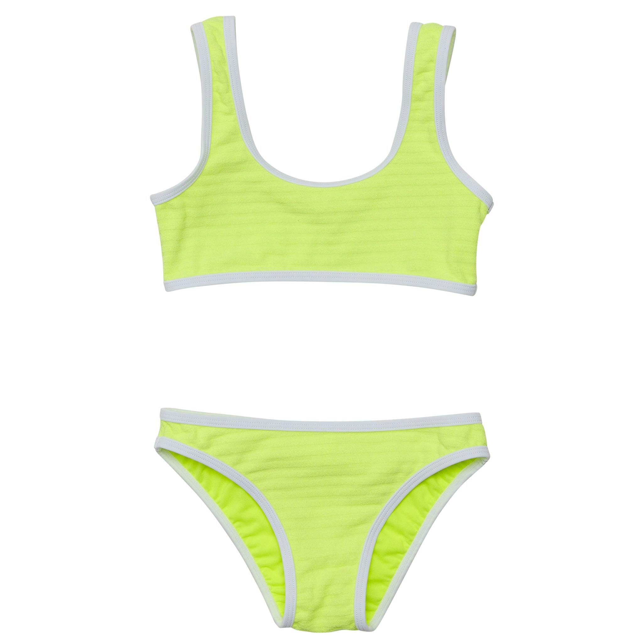 UPF50+ Contrast Piped Sleeveless Crop Bikini