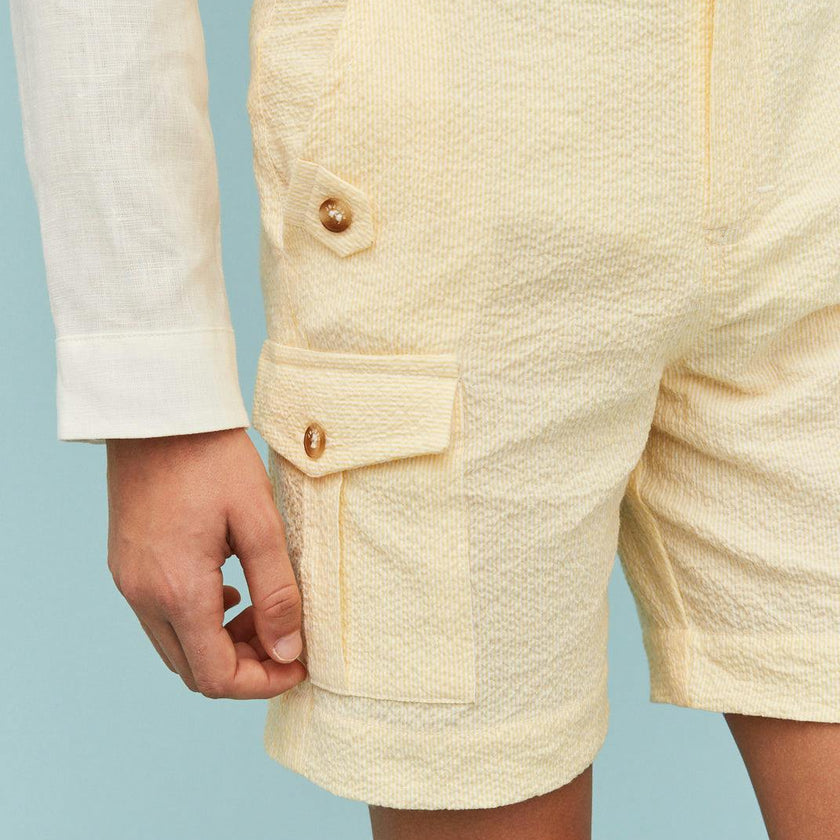 Seersucker Cargo Shorts