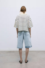 TNS Denim Woman Bermuda Bleach Denim